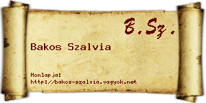 Bakos Szalvia névjegykártya
