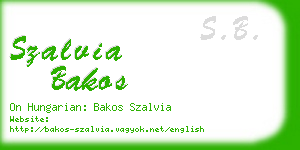 szalvia bakos business card